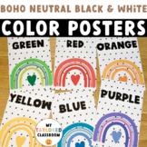 Boho Neutral Black and White Color Posters