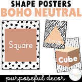 Boho Neutral Black and White Shape Posters | Neutral Class