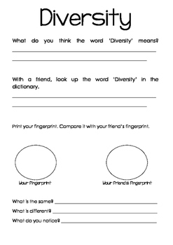 diversity fingerprint activity by miss tina teaches tpt