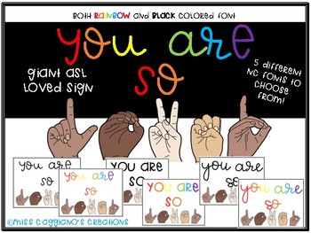 Preview of Diversity / LGBTQ+/ ASL You are So Loved Posters and Bulletin Board Set