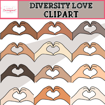 Preview of Diversity Love Clipart