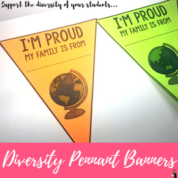Preview of Diversity Pennant Banners FREEBIE