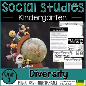 Preview of Diversity Unit- Kindergarten Social Studies: Interactions & Interdependence