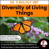 Diversity of Living Things Unit - Gr. 11 Biology Ontario C