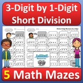 Divide 3-Digits by 1-Digit Short Division Math Mazes Puzzl