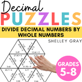 Divide Decimal Numbers by Whole Numbers Math Puzzles; Tars