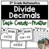Divide Decimals - 5th Grade Math Task Cards and Bingo Game