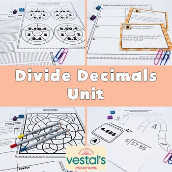 Preview of Dividing Decimals Lessons (Math SOL 5.CE.3) {Digital & PDF Included}