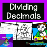 Divide Decimals by Decimals Coloring Book Math