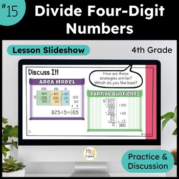 4th Grade Divide Four-Digit Numbers by 1 Digit PowerPoint Lesson 15 ...