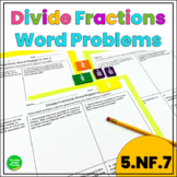 Divide Fractions Word Problems Worksheets