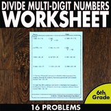 Divide Multi-Digit Numbers Worksheet 6th Grade - Simple Design