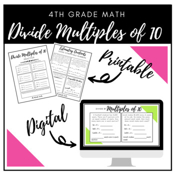 Preview of Divide Multiples of 10 & Estimate Quotients