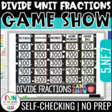Divide Unit Fractions Game 5th Grade Math Test Prep Review