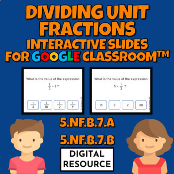 Preview of Divide Unit Fractions With Whole Numbers 5.NF.7 Google Slides Digital Resource