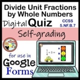 Divide Unit Fractions by Whole Numbers Google Forms Quiz D