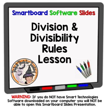 Preview of Division Smartboard Slides Lesson Divisibility Rules Step-by-Step How to Divide