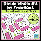 Divide Whole Numbers by Fractions Worksheet 1 