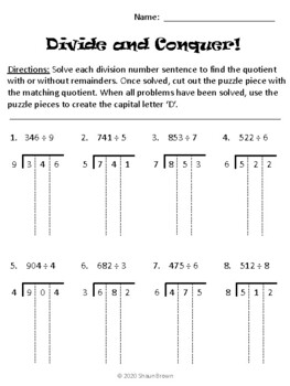 Preview of Divide and Conquer! - Long Division Practice