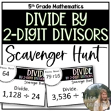 Divide by 2 Digit Divisors Scavenger Hunt for 5th Grade Math