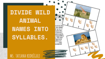 Preview of Divide Wild Animal Names Into Syllables.