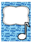 Divider or binder cover page music