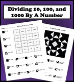 Dividing 10, 100, And 1000 By Whole Numbers and Decimals C