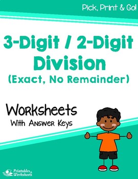 Preview of 3 Digit By 2 Digit Division Worksheets Double Digit Divisor, Grade 5 Division