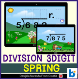 Dividing 3 digit by 1 digit division Spring Time MATH Bund