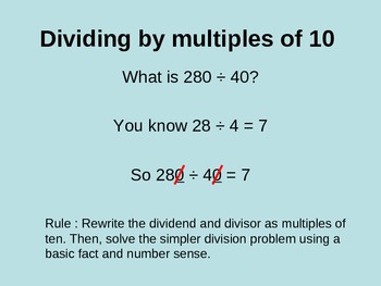 Preview of Dividing By Multiples of 10 Instructional PowerPoint