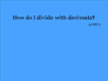 Preview of Dividing Decimals