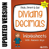 Division With Decimals, Includes Dividing Decimal by Whole