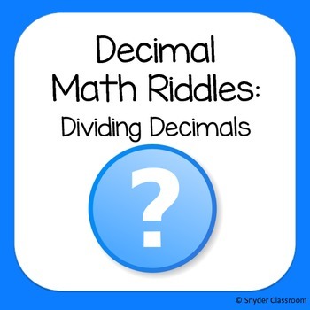 Preview of Long Division with Decimals Math Riddles