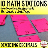 Dividing Decimals Stations - 5th Grade Math Centers for Dividing Decimals