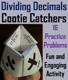 Dividing Decimals Activity (Cootie Catcher Foldable Review Game)