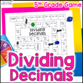 Dividing Decimals Game - 5th and 6th Grade Math Review - D