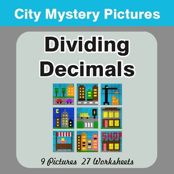 Dividing Decimals - Color By Number Math Mystery Pictures