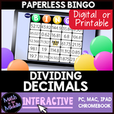 Dividing Decimals Digital Bingo Review Game - Paperless Resource