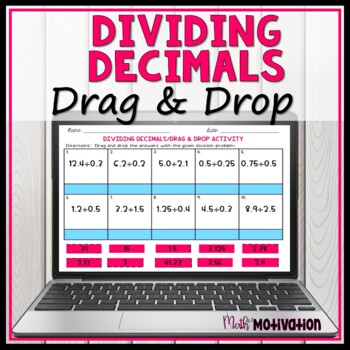 Preview of Dividing Decimals Digital Drag and Drop