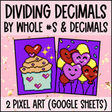 Dividing Decimals Digital Pixel Art | Decimal Long Divisio
