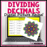 Dividing Decimals Digital Self Checking Picture Reveal