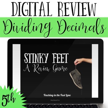 Preview of Dividing Decimals Game - Stinky Feet Math Game for 5th Grade