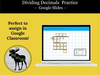 Preview of Dividing Decimals - Google Slide Activity (Distance Learning)