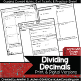 Dividing Decimals Guided Cornell Notes - Perfect for AVID