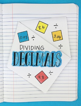 Preview of Doodle - Dividing Decimals Interactive Notebook Foldable