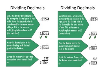 Preview of Dividing Decimals Journal Interactive Notes
