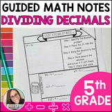 Dividing Decimals Math Notes - Test Prep - Guided Math Not