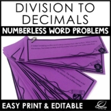 Dividing Decimals Word Problems Multi Step Numberless Word