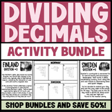 Dividing Decimals Practice, Review, and Games | 4 Activity Bundle