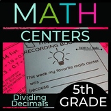 Dividing Decimals Printable Fifth Grade Math Centers Hands